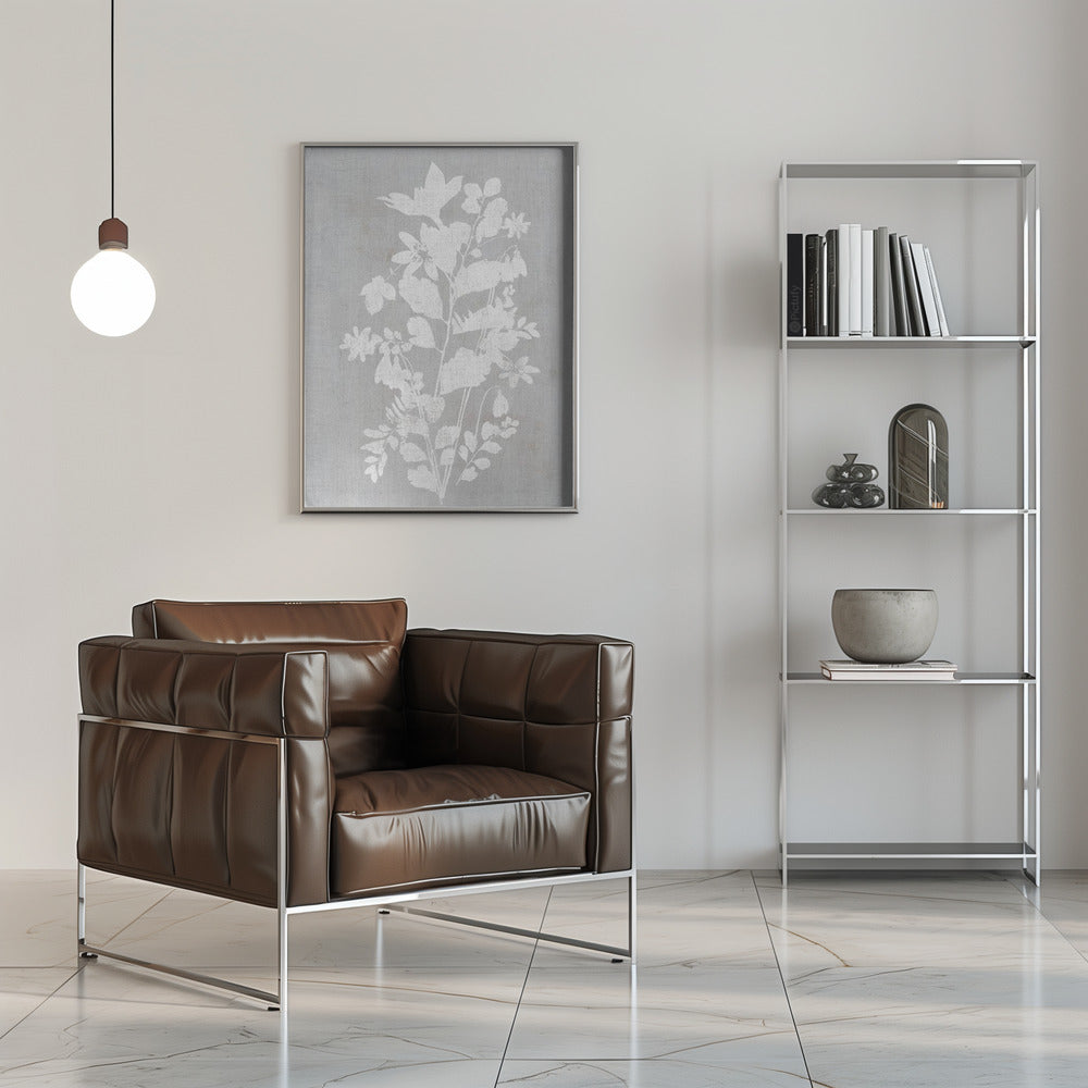 Artwork- Botanical Illustration 9-36X48inches-In Black Floating Frame