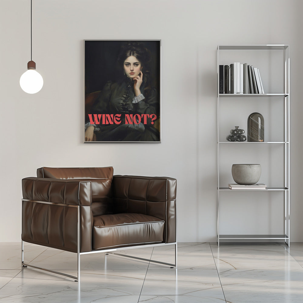 canvas prints Wine not?16X20inches- Black Frame