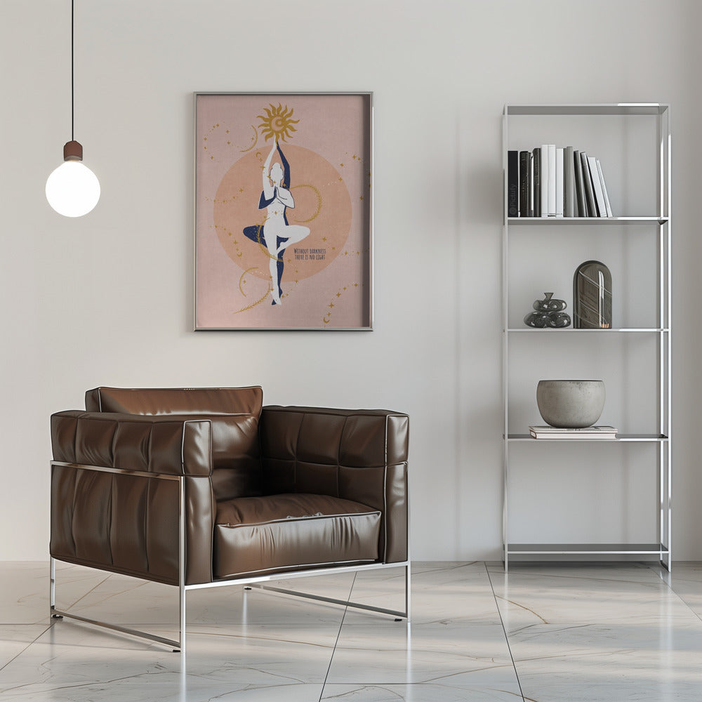 canvas prints Spiritual Sun, Moon / Spir 1616X20inches- Black Frame