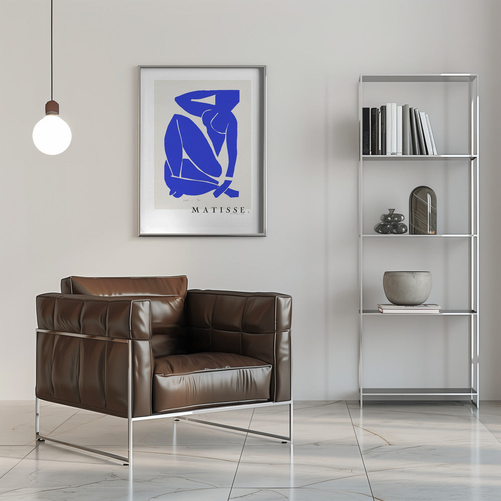 Artwork Nudo Blu III 1952 Boarder -inches