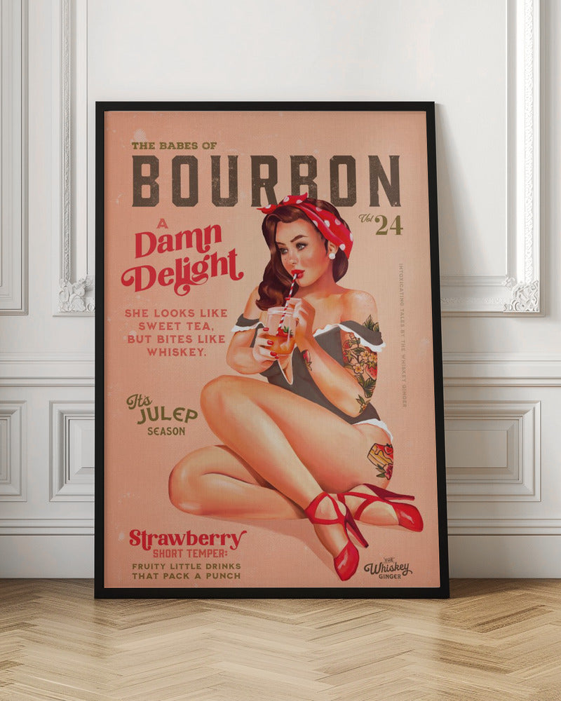 Babes of Bourbon Vol 22 Vintage Pinup Girl Drinking A Cocktail
