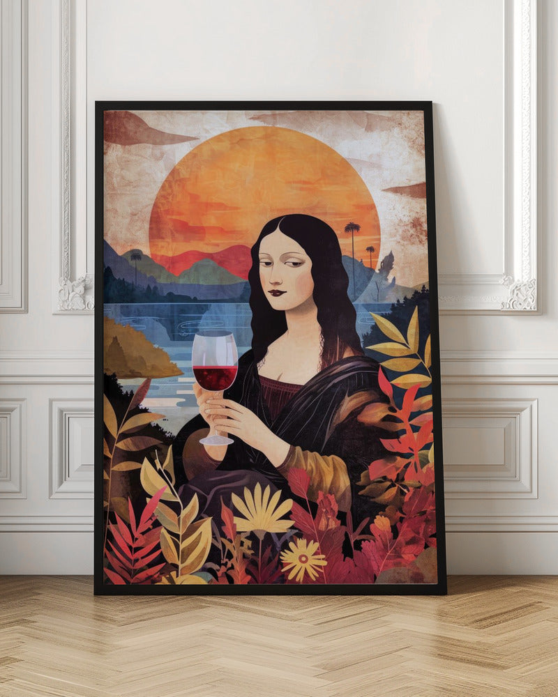 canvas prints Mona Lisa Chill Out Watercolor Digital Painting36X48inches- Unframed