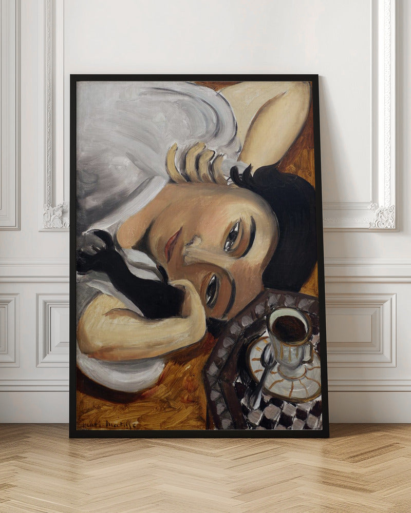 Artwork Lorette Con Una Tazza Di Caffe 1916 -inches