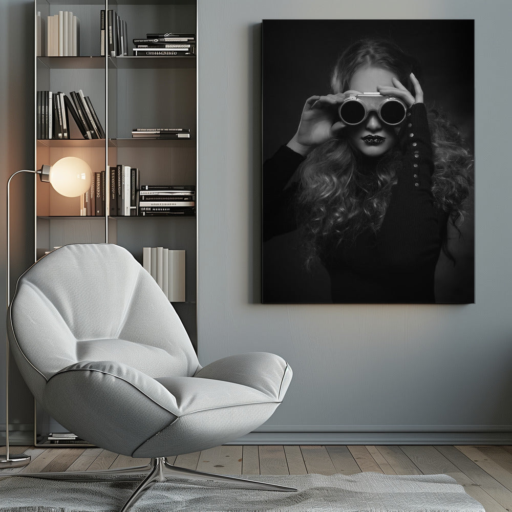 Artwork- VIKI-36X48inches-In Black Floating Frame
