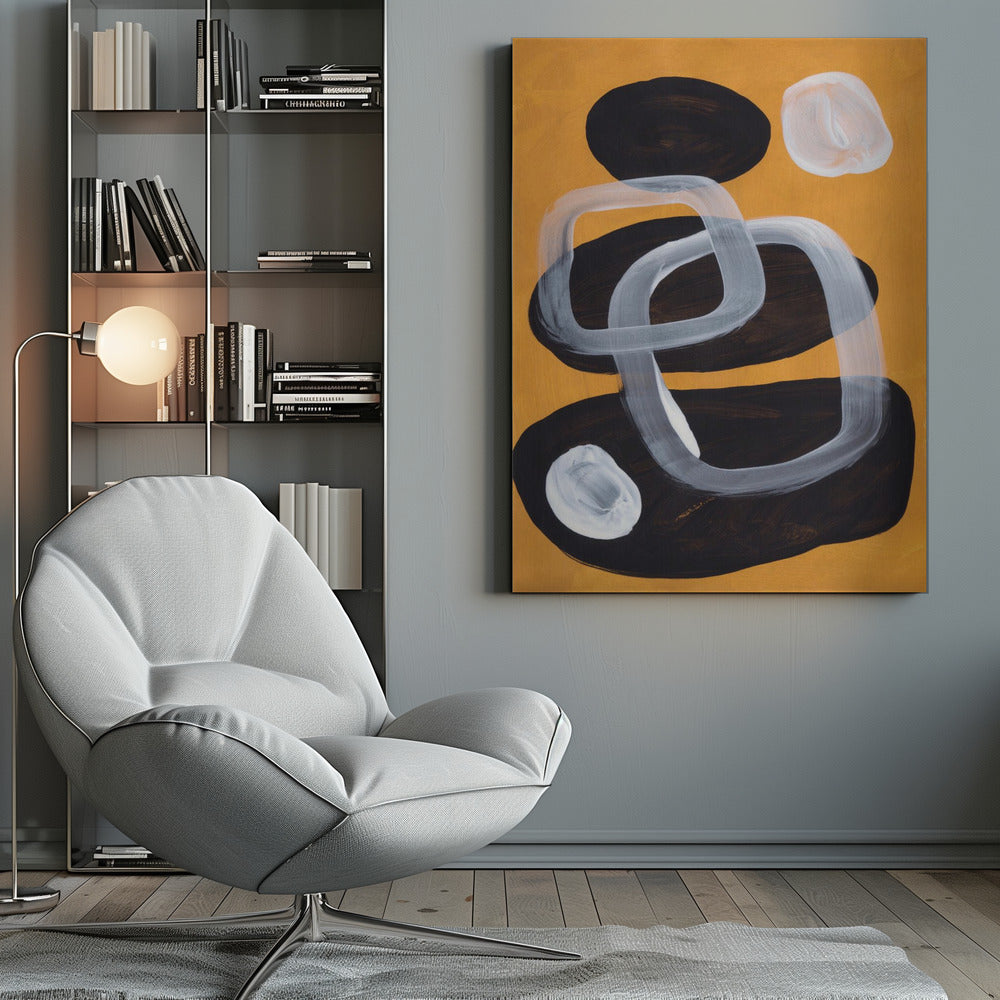 Midcentury Mustard Wall Artwork 0