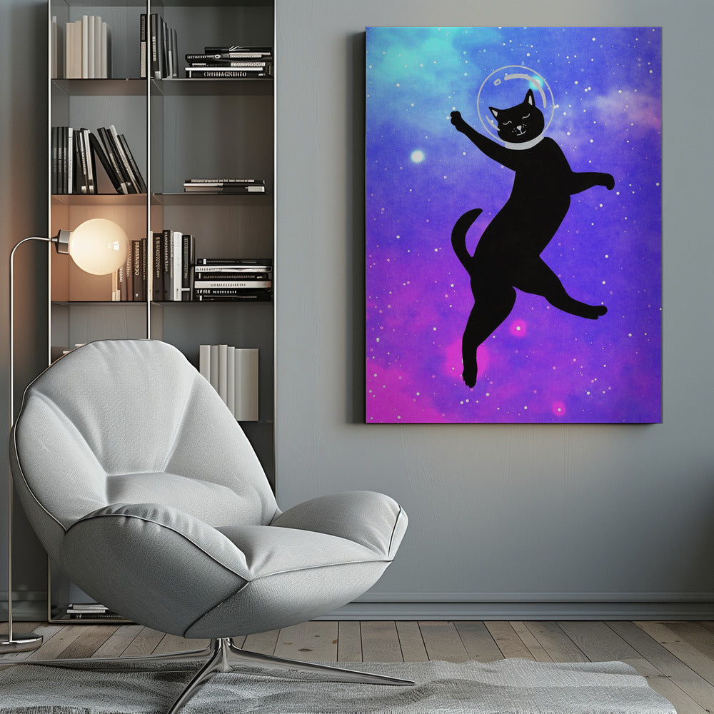 canvas prints Happy Space Catinches-