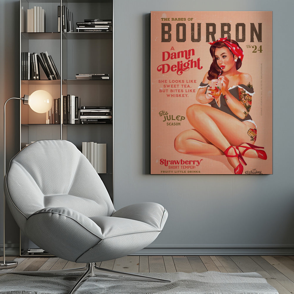 Babes of Bourbon Vol 22 Vintage Pinup Girl Drinking A Cocktail