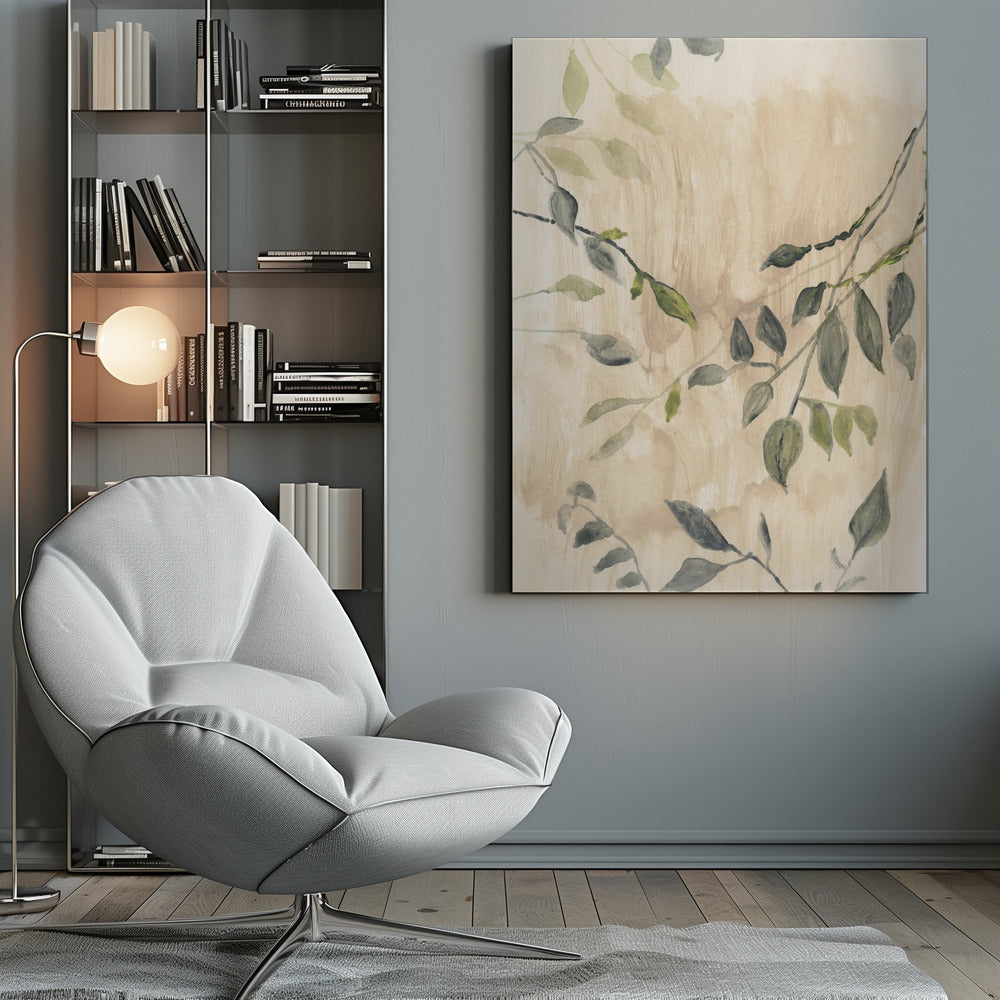 Wall art Colour Washed Leaves No1