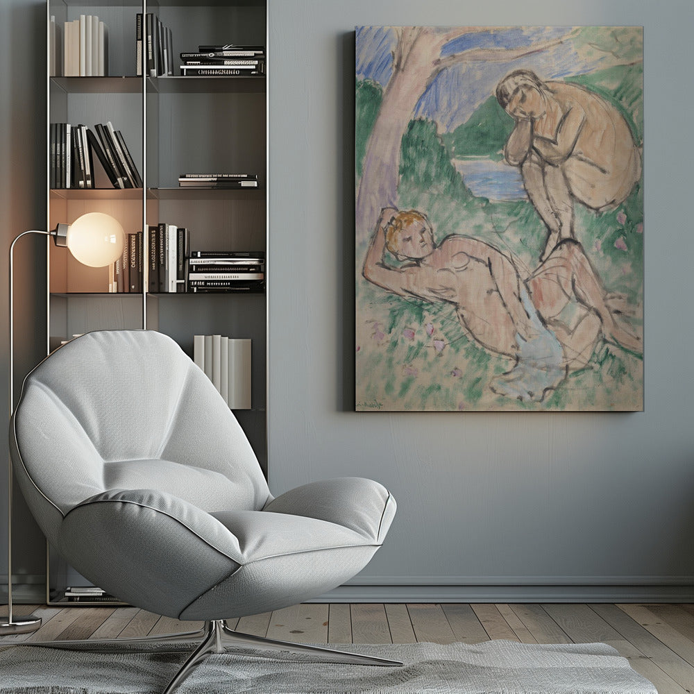 Artwork Baigneurs 36X48-inches
