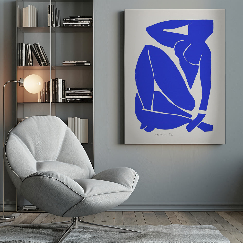 Artwork Nudo Blu III 1952 36X48-inches