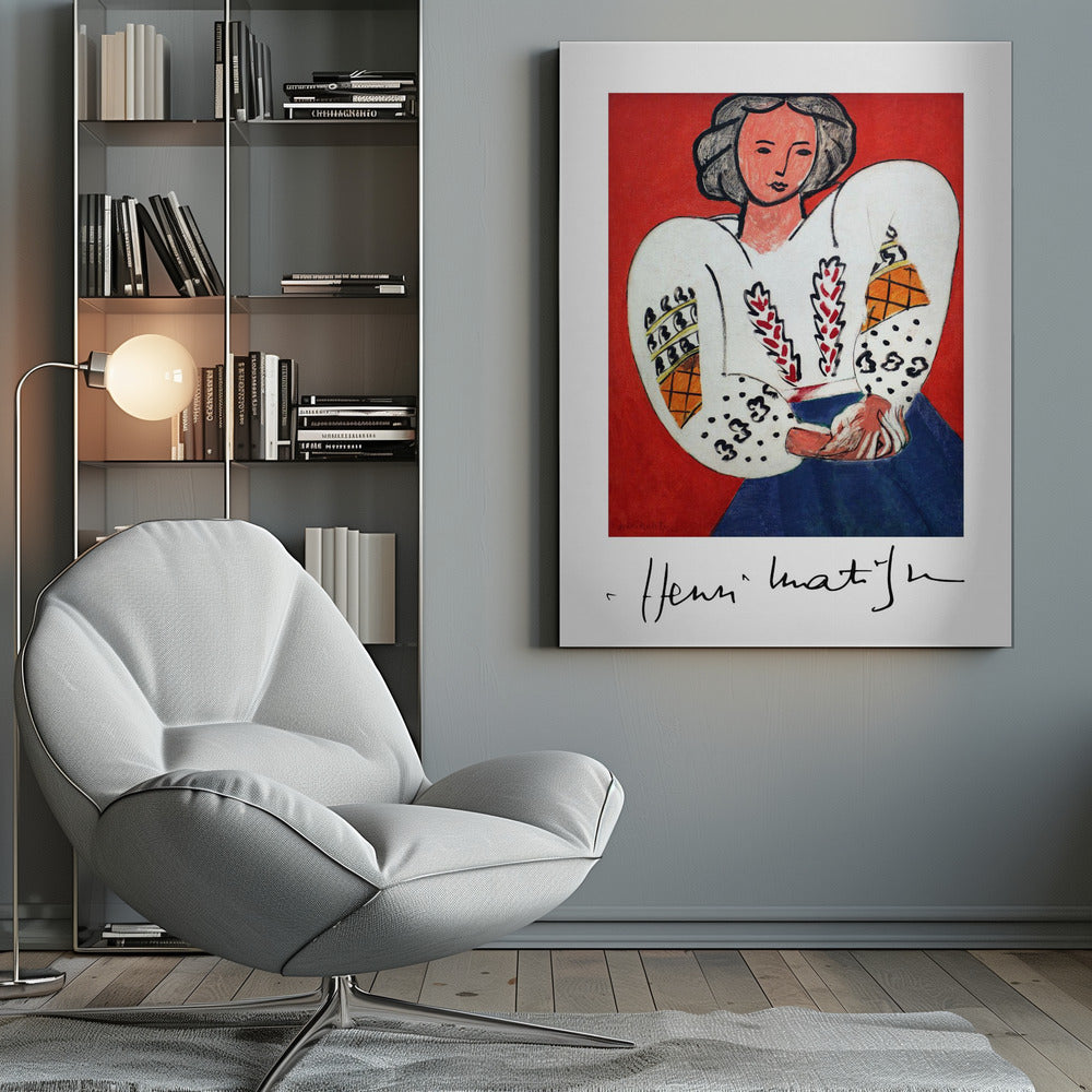 Artwork Henri Matisse, La Camicetta Romena, 1940 36X48-inches