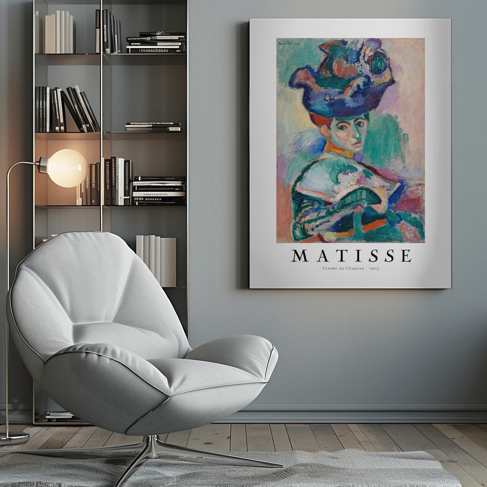 Artwork Woman With Hat 1905 36X48-inches