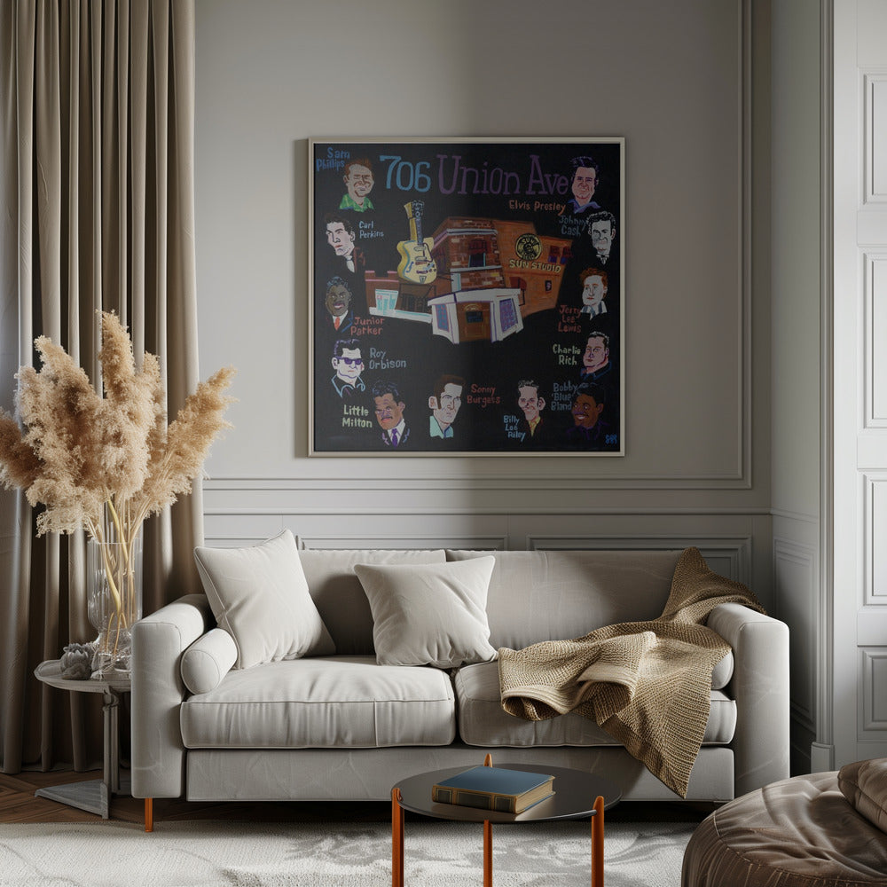 706 Union Wall Artwork In White Floating Frame