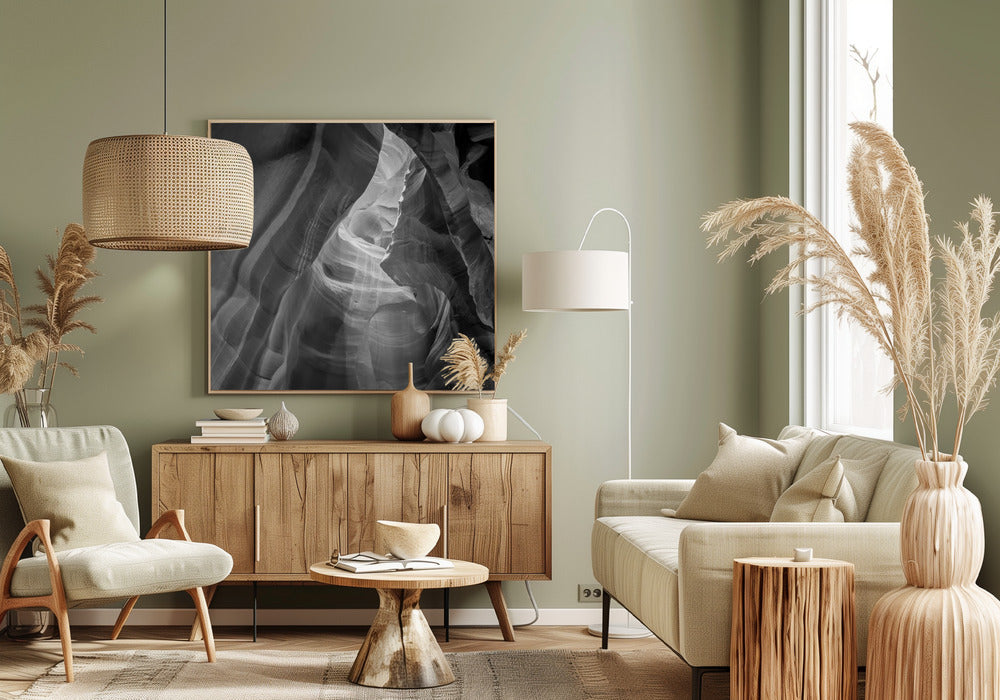MONOCHROME ANTELOPE CANYON Daylight Wall Artwork 0