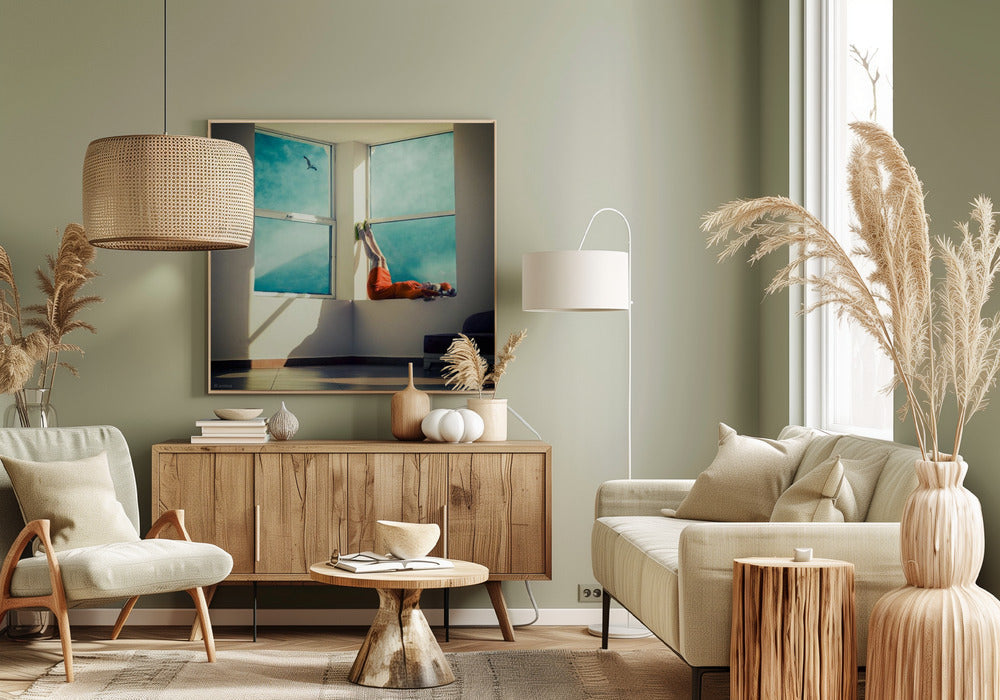 Wall art room with a view