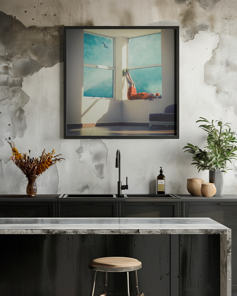 Wall art room with a view