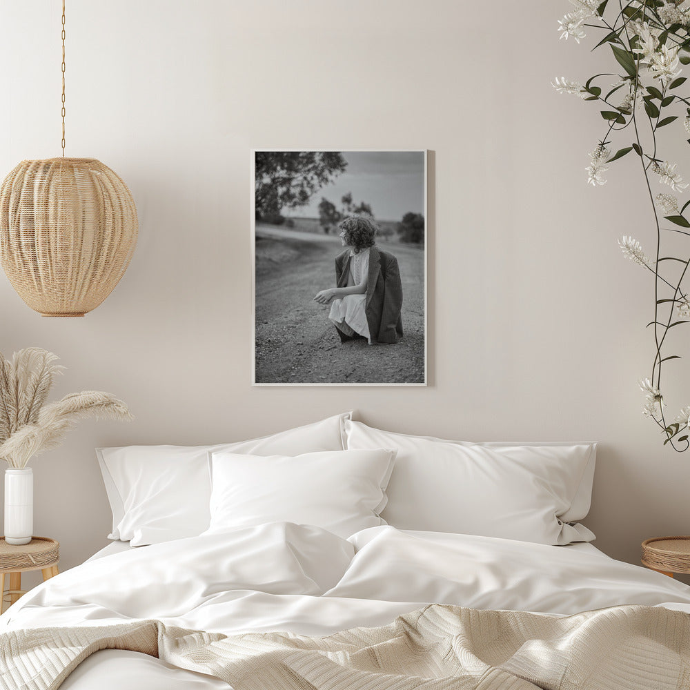 Artwork- The road-16X20inches-In White Floating Frame