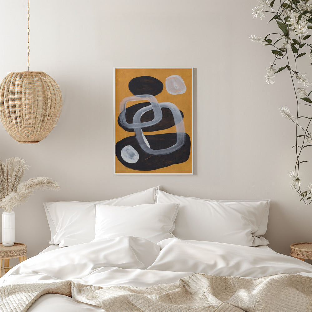 Midcentury Mustard Wall Artwork 0