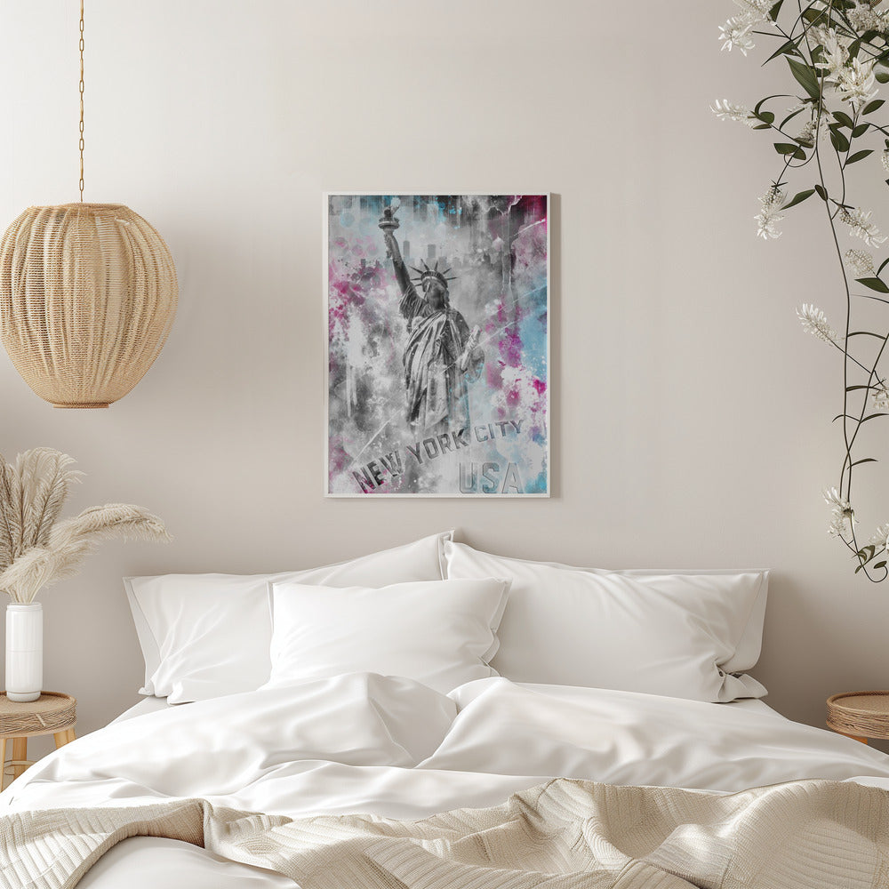 Artwork POP ART Statue of Liberty - Splashesinches-