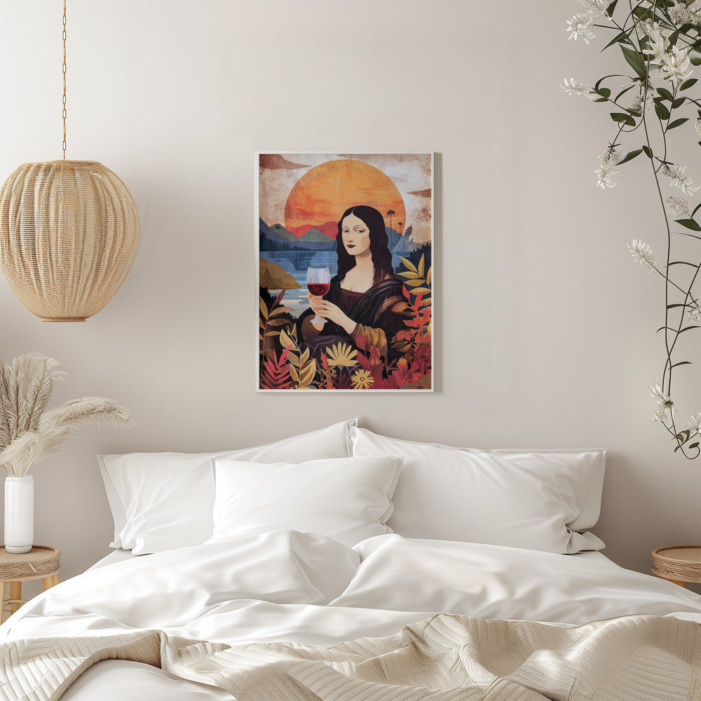 canvas prints Mona Lisa Chill Out Watercolor Digital Paintinginches-