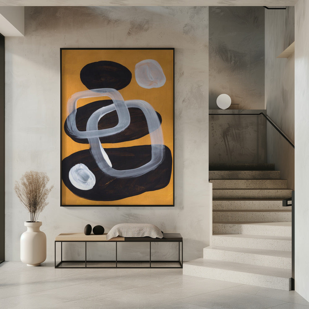 Midcentury Mustard Wall Artwork 0