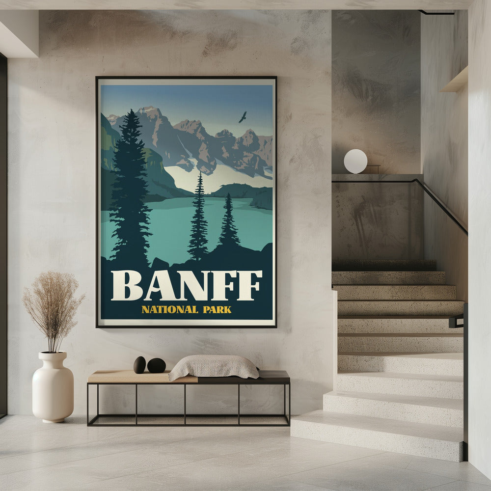 Wall art Banff National Park Travel Print-16X20inches-Gallery Wrapped (Ready to Hang)