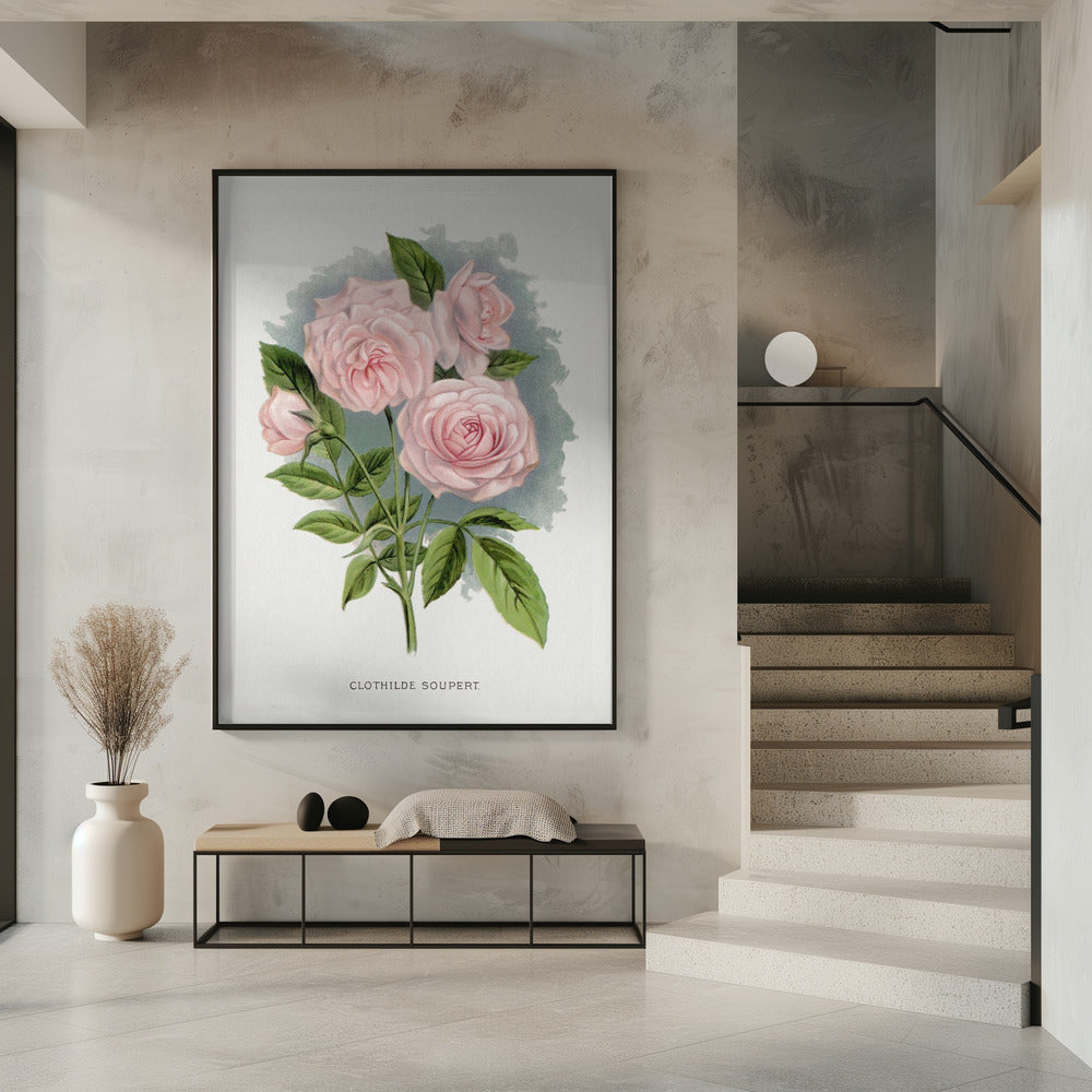 Pink Rose, Clothilde Soupert Lithograph Wall Artwork 0