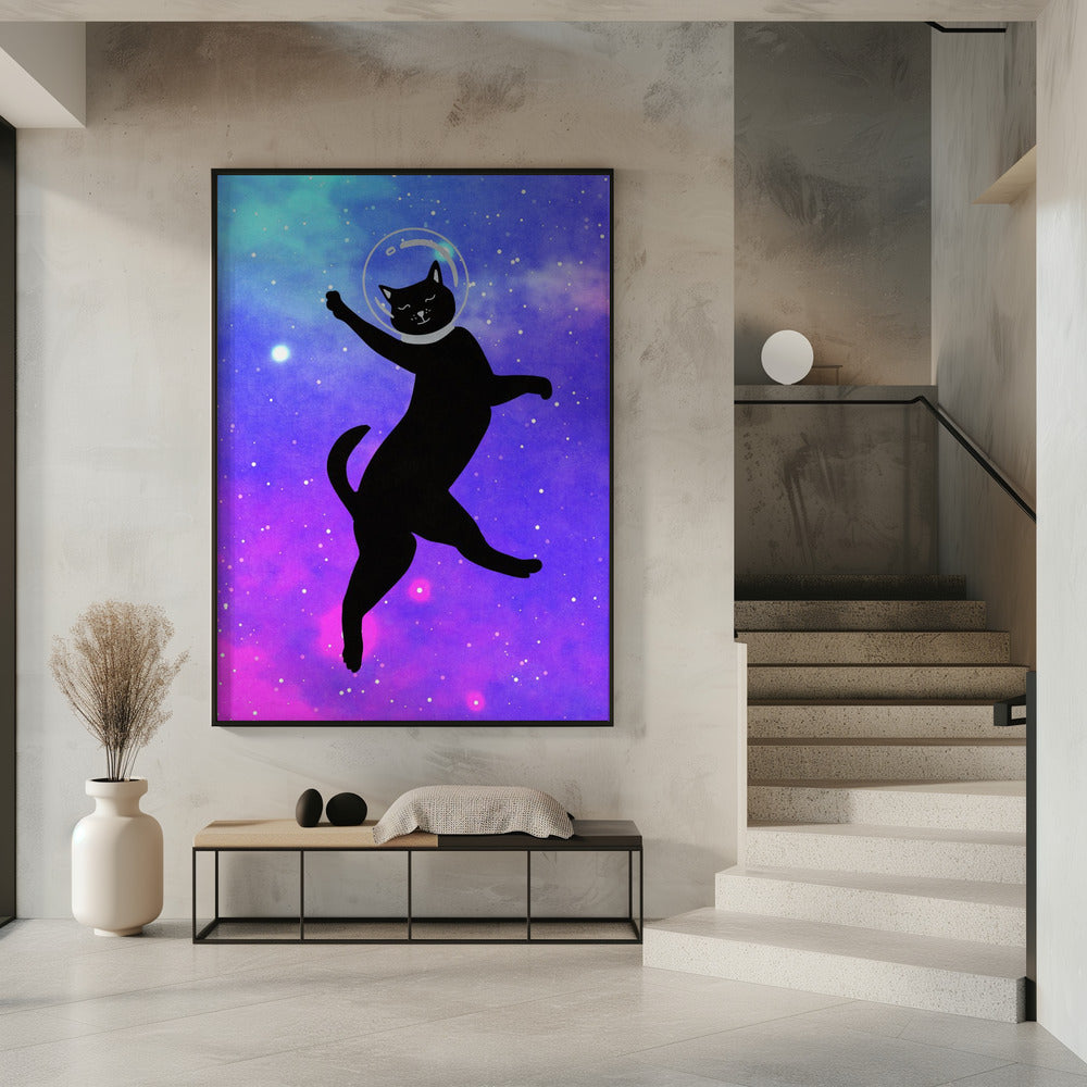 canvas prints Happy Space Cat16X20inches- Unframed