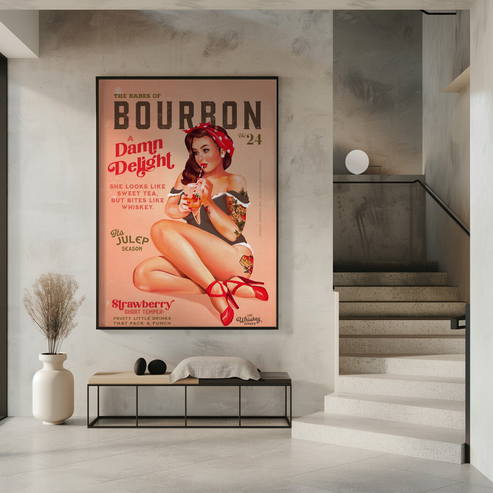 Babes of Bourbon Vol 22 Vintage Pinup Girl Drinking A Cocktail