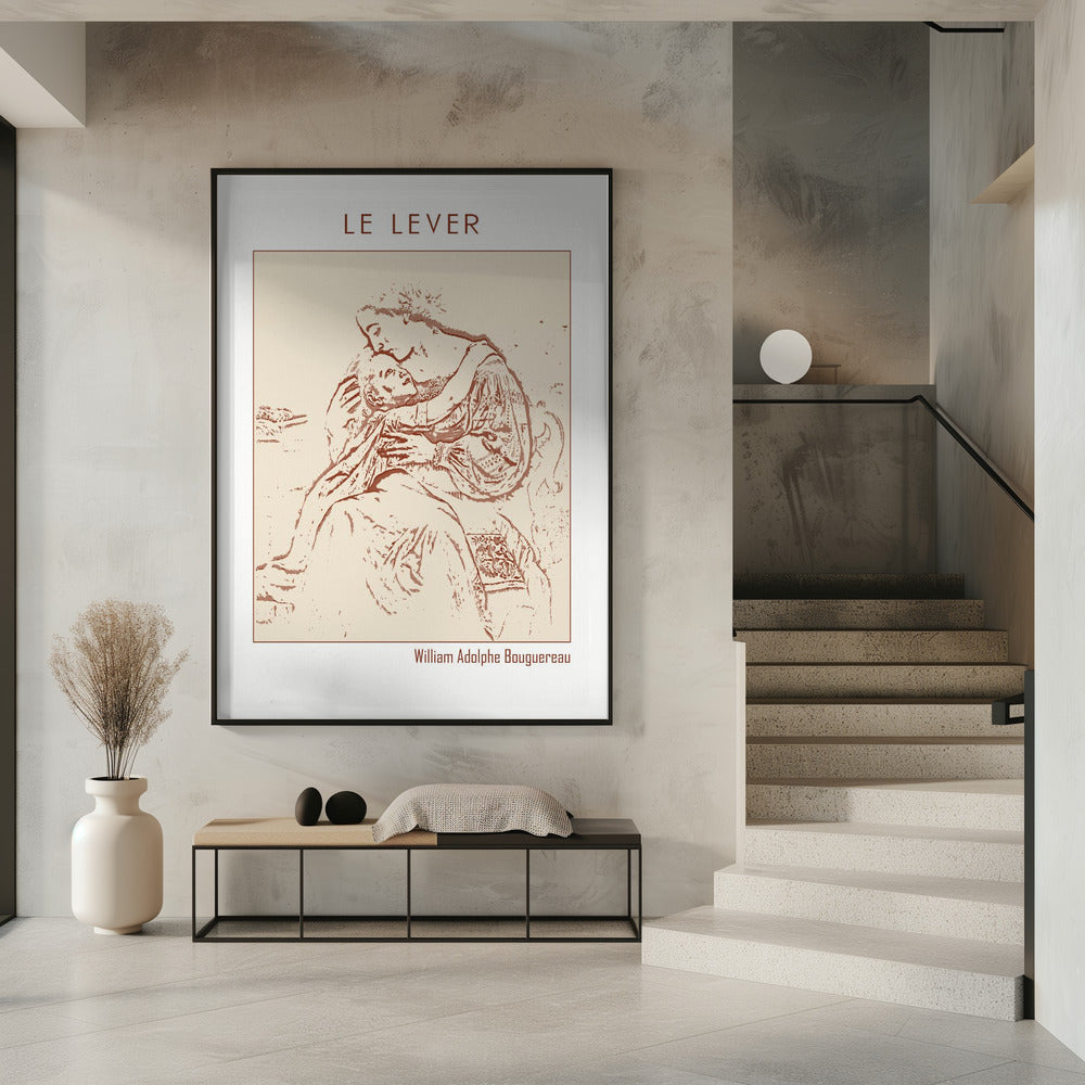 canvas prints Line Art Minimalist – Le Lever (1865)16X20inches- Unframed