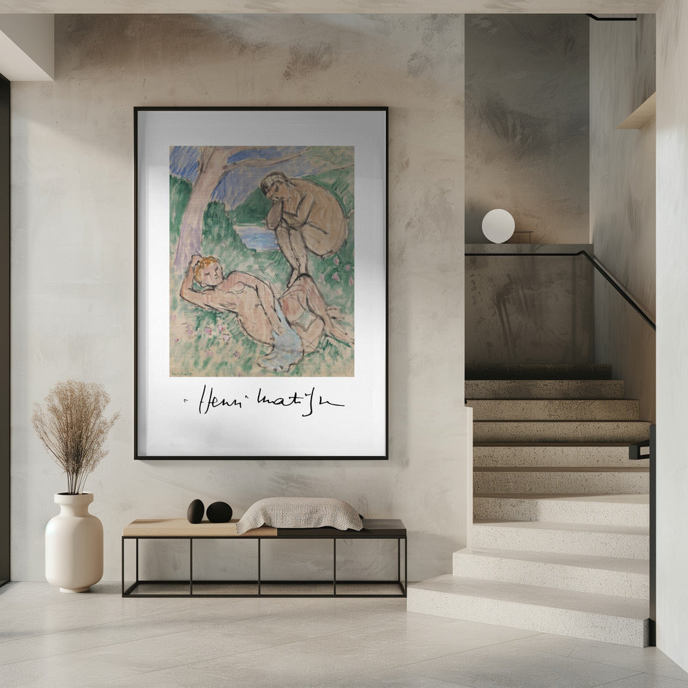 Artwork Baigneurs Autographed -inches