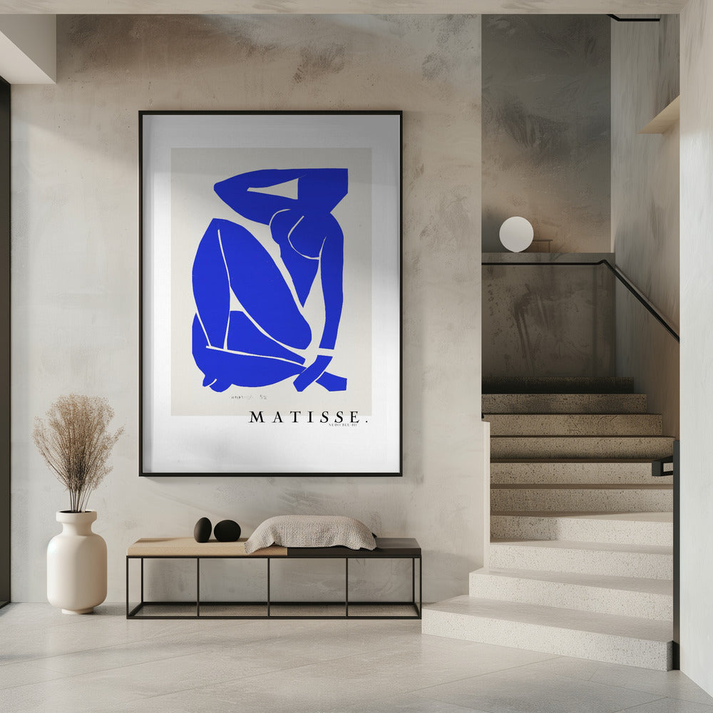 Artwork Nudo Blu III 1952 Boarder -inches