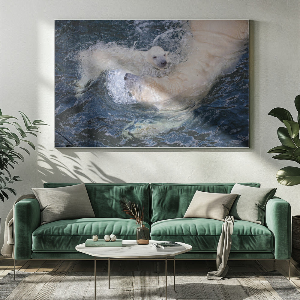 Artwork HER CUTENESS, swimming with mum20X16inches- Unframed