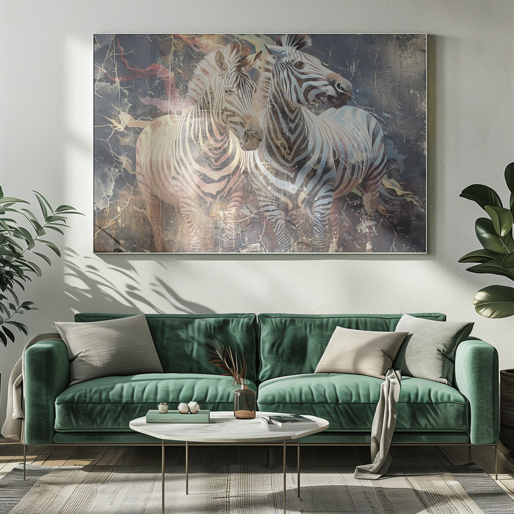 Zebra Animal Vintage Art Illustration Wallart 03 Wall Artwork 0
