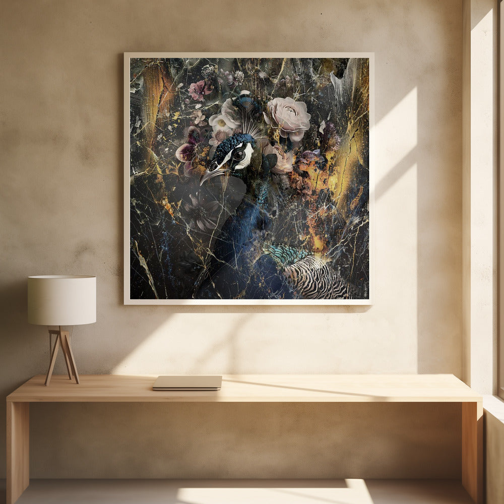 Peacock Animal Vintage Art Illustration Wallart 1 Wall Artwork 0