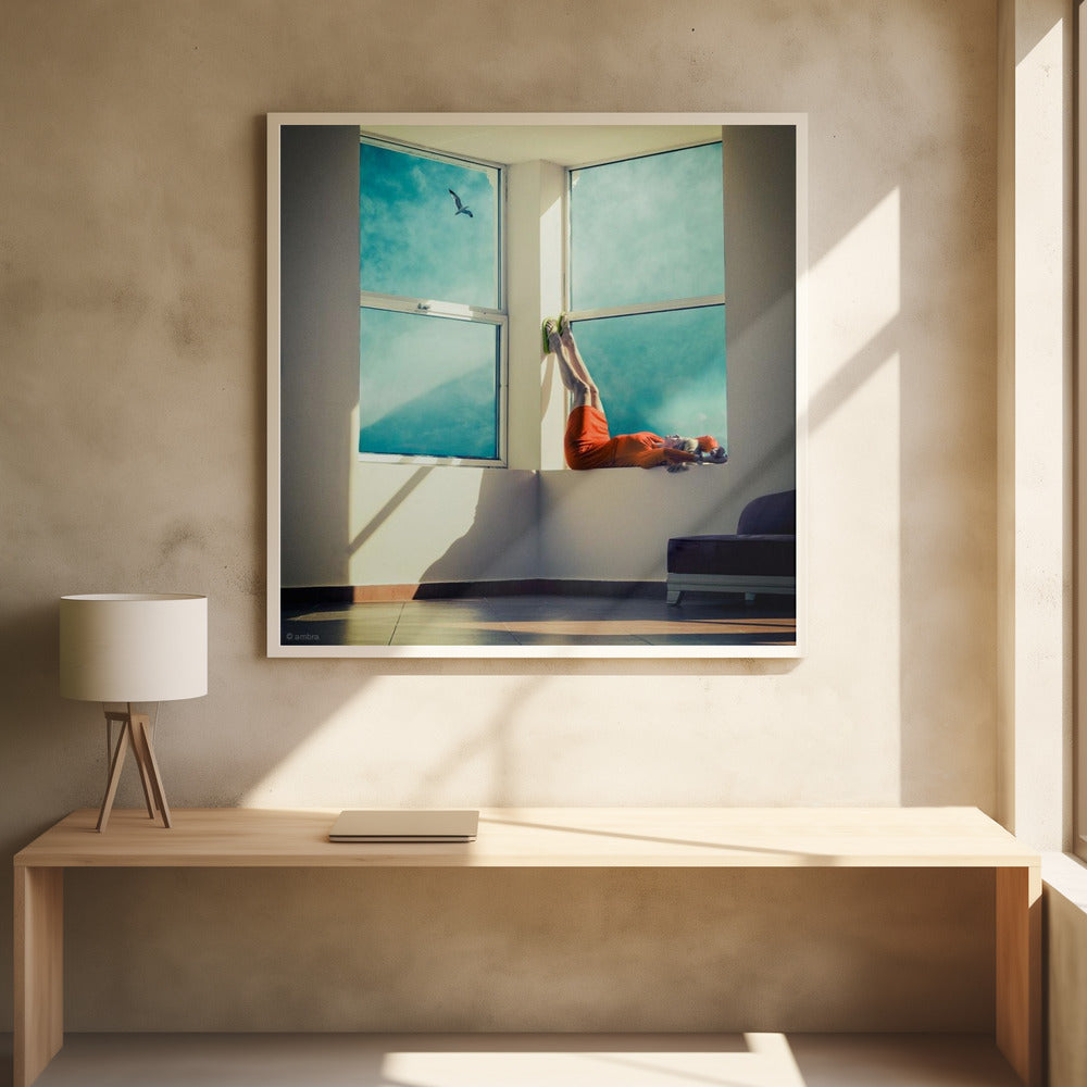 Wall art room with a view