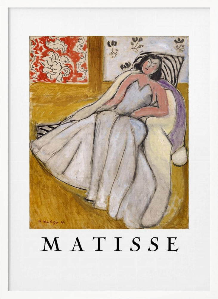 Artwork Jeune Femme à La Pelisse Blanche 36X48-inches