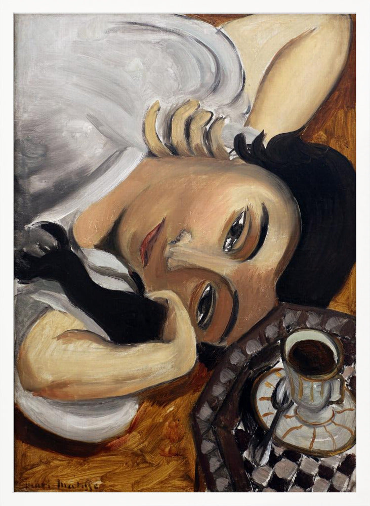 Artwork Lorette Con Una Tazza Di Caffe 1916 36X48-inches