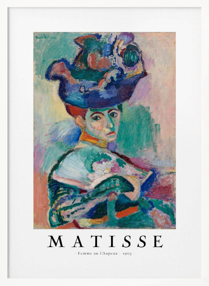 Artwork Woman With Hat 1905 36X48-inches