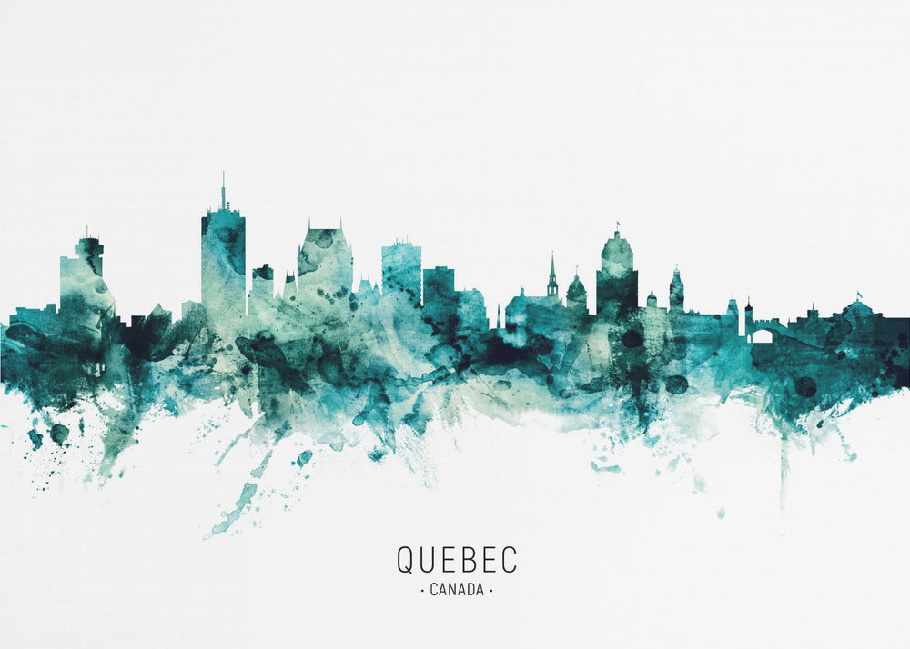 Wall art Quebec Canada Skyline-48X36inches-Gallery Wrapped (Ready to Hang)