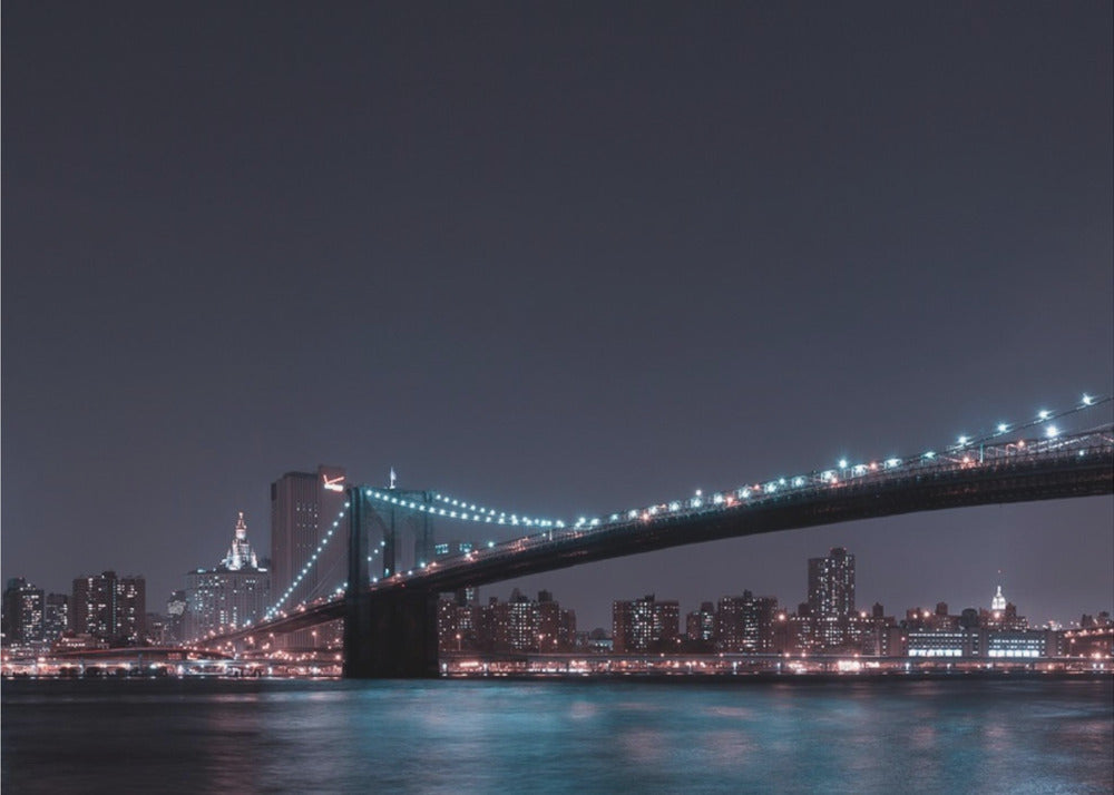 Artwork Manhattan Skyline and Brooklyn Bridge48X36inches- Unframed