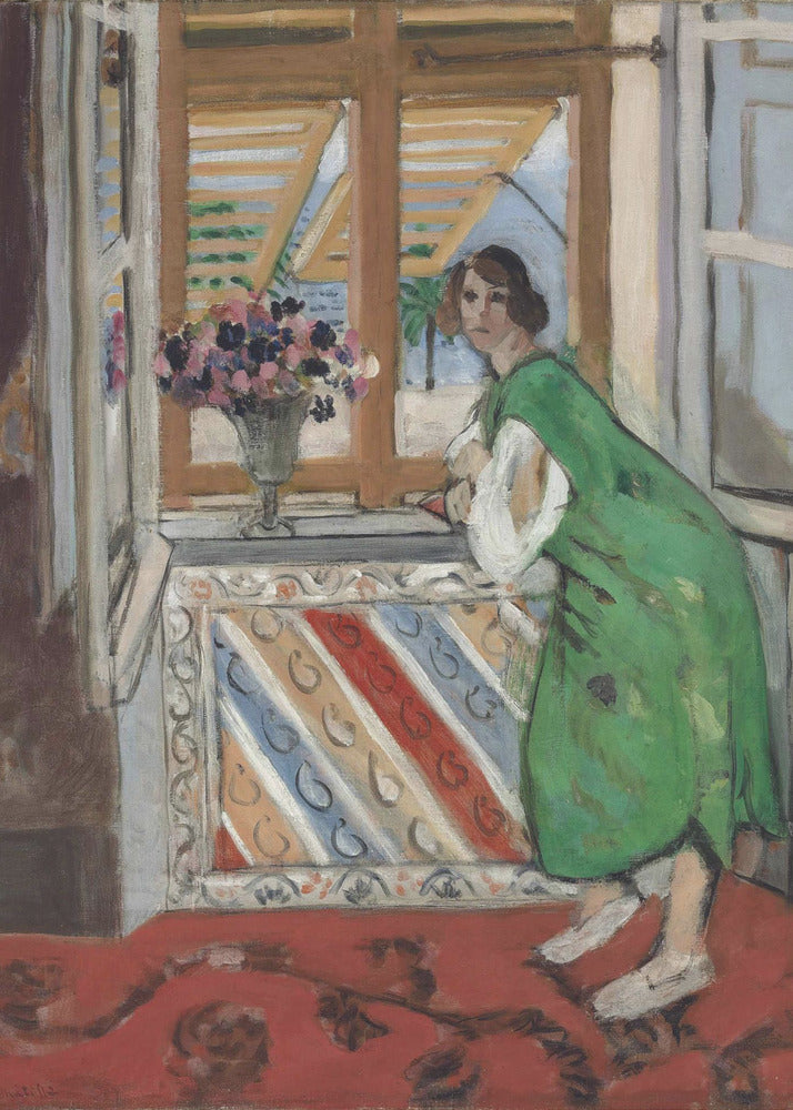 Artwork Jeune Fille a La Mauresque Original 1948 -inches