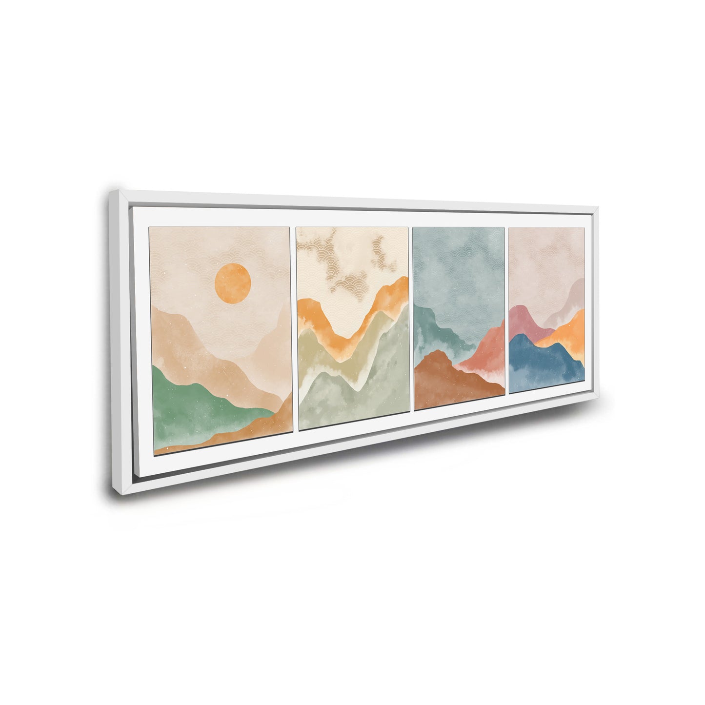 4 Scene Landscape Canvas - Abstract minimalism art- Large Wall Decor-RGB varnish