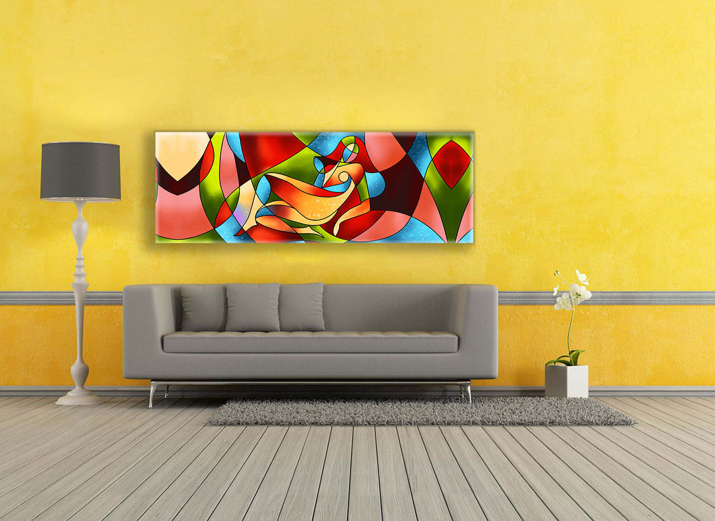 Abstract female strokes - Fine Art Canvas-Large Wall Decor-RGB varnish
