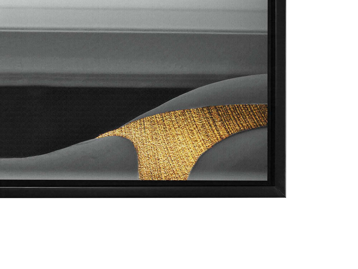Black and Gold Curves Canvas - Fine Art -Large Wall decor- Gold varnish