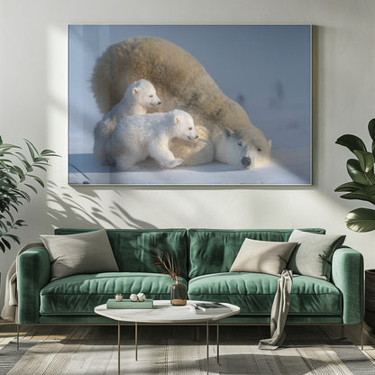 Artwork Mum, Play together20X16inches- White Frame