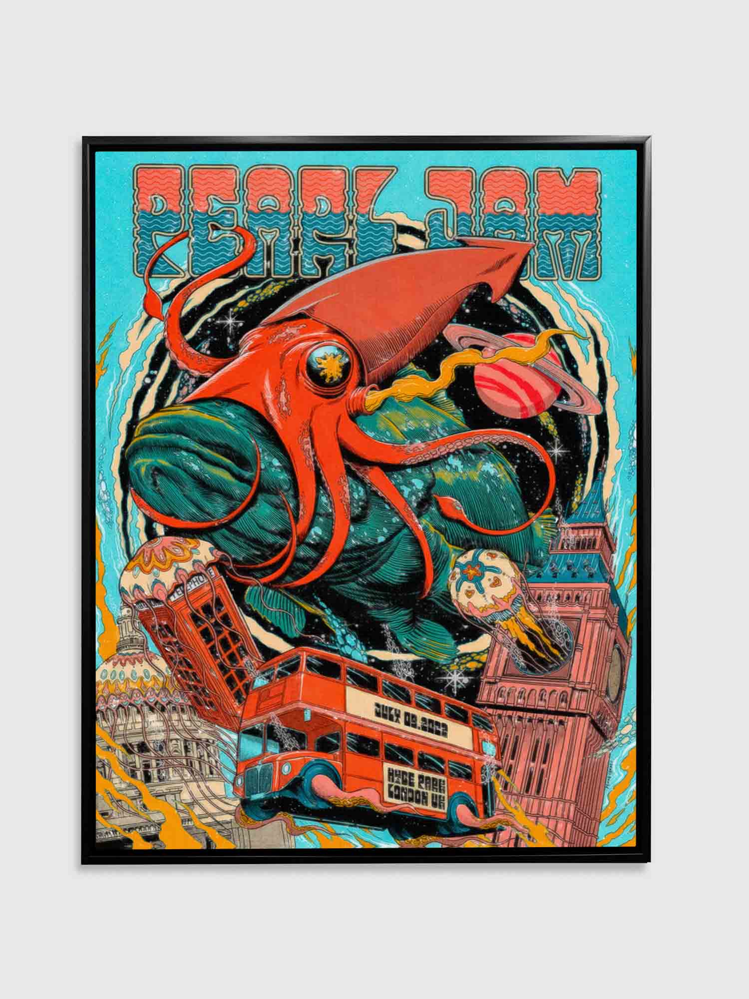 Pearl Jam Poster framed