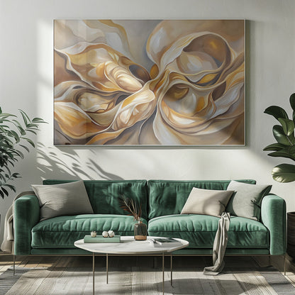 Artwork Ethereal Desert Waves20X16inches- White Frame