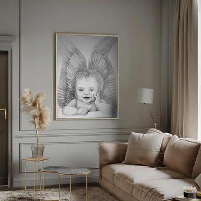 canvas prints Cherubic Baby Angelinches- 