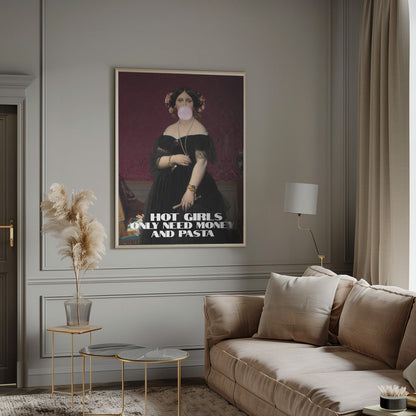 canvas prints Hot Girls Only Need Money and Pastainches- 